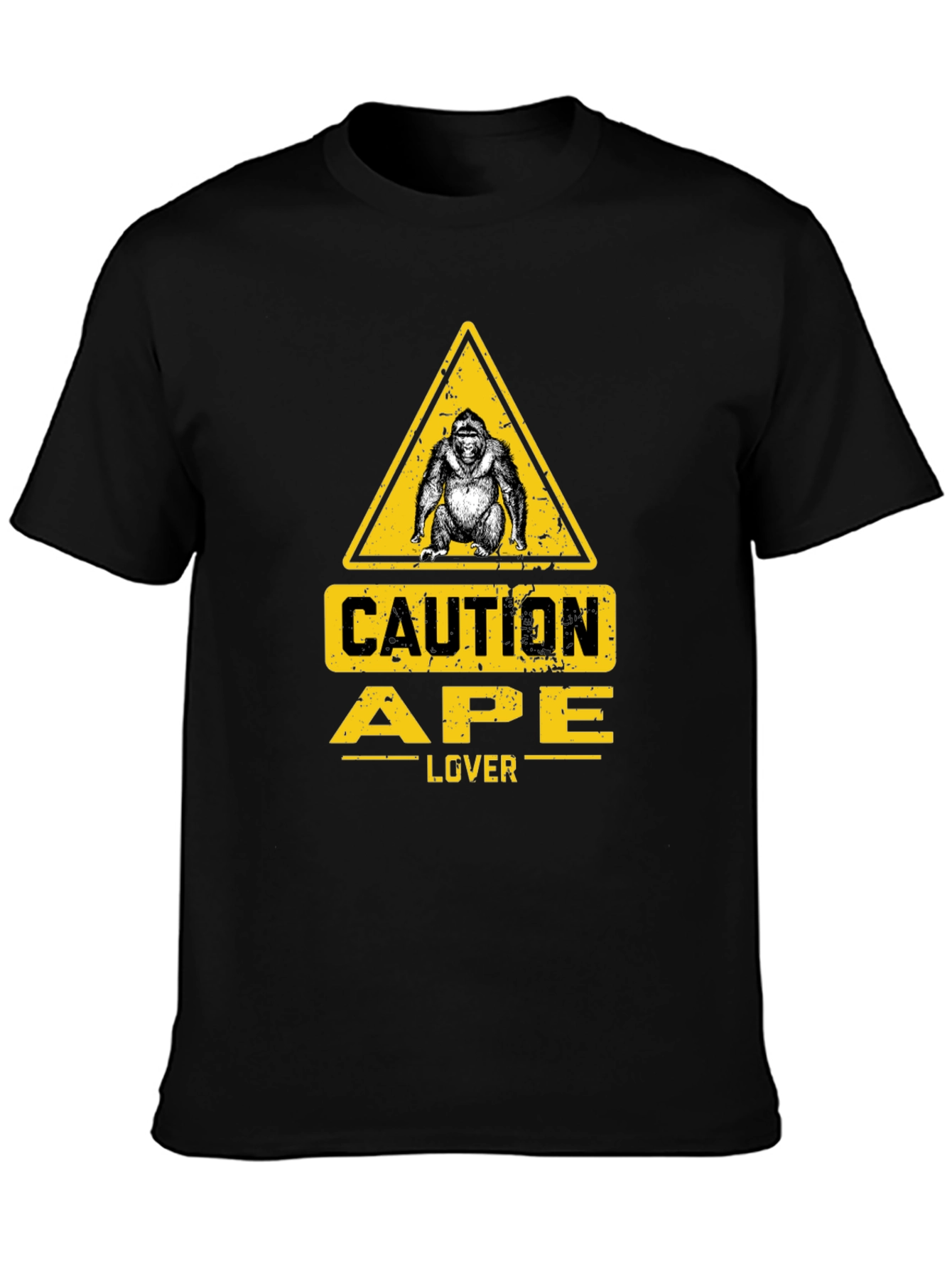 Caution Ape Lover Black T-Shirt