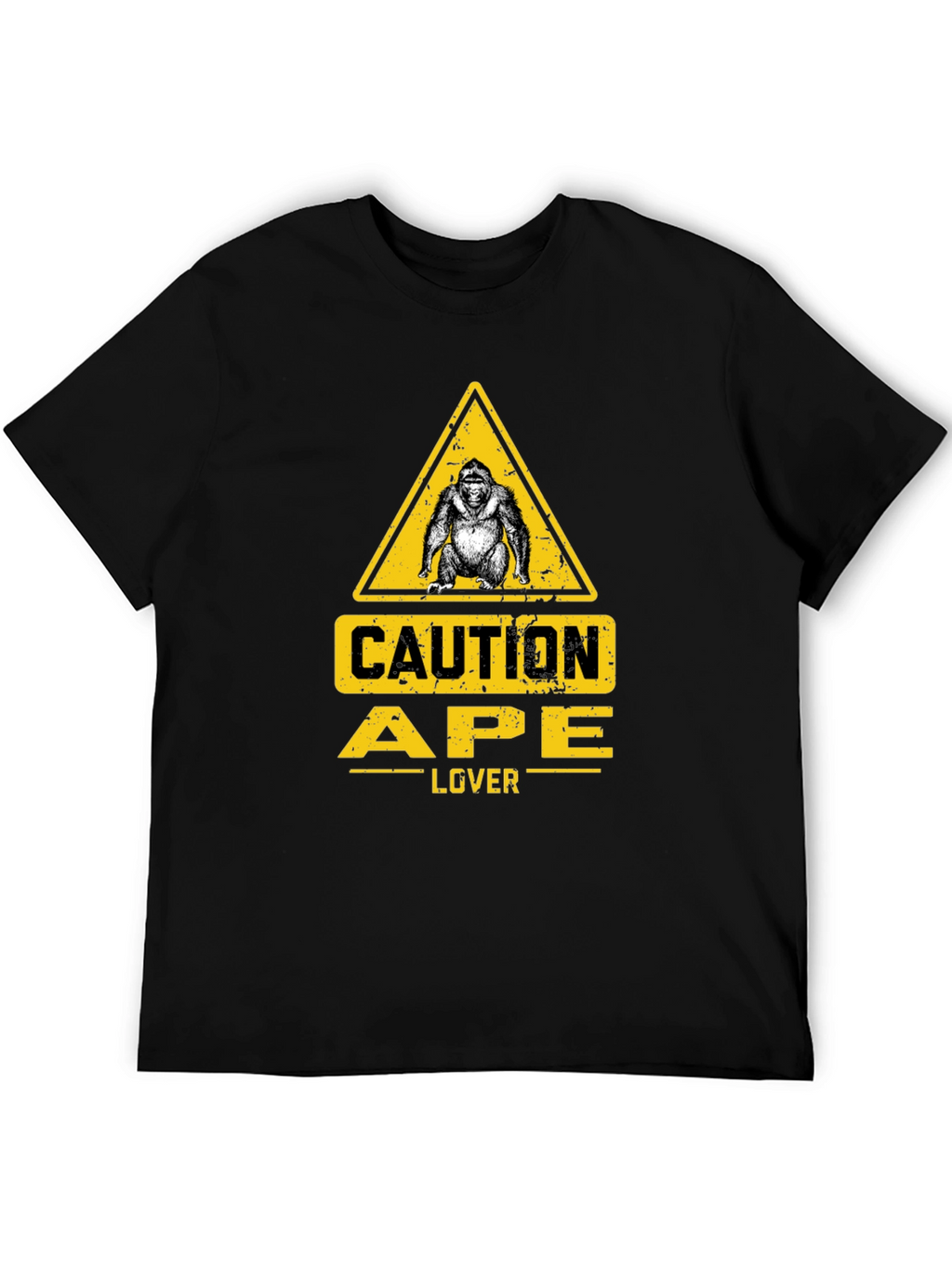 Caution Ape Lover Black T-Shirt