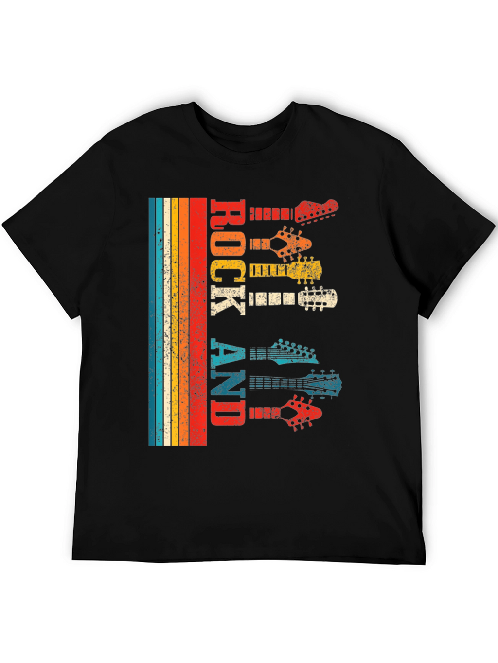 Retro Rock and Roll Guitar T-Shirt