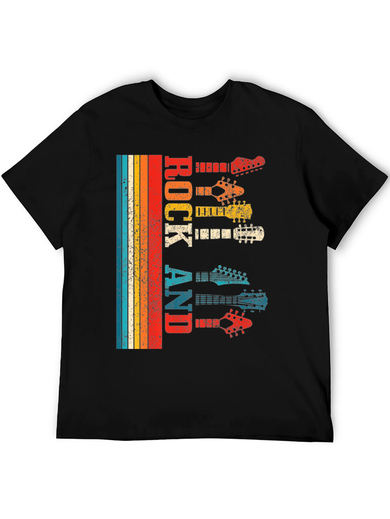 Retro Rock and Roll Guitar T-Shirt