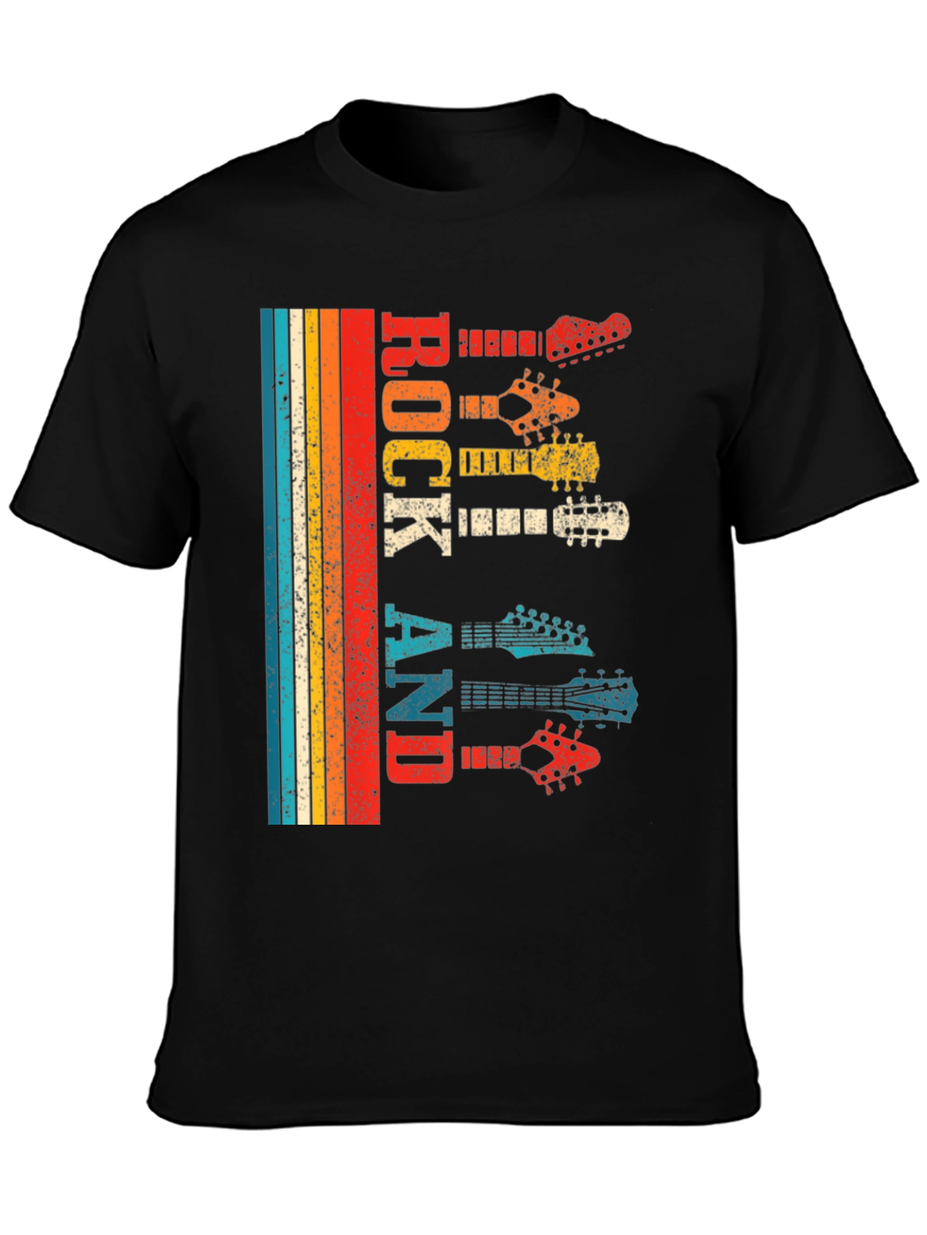 Retro Rock and Roll Guitar T-Shirt