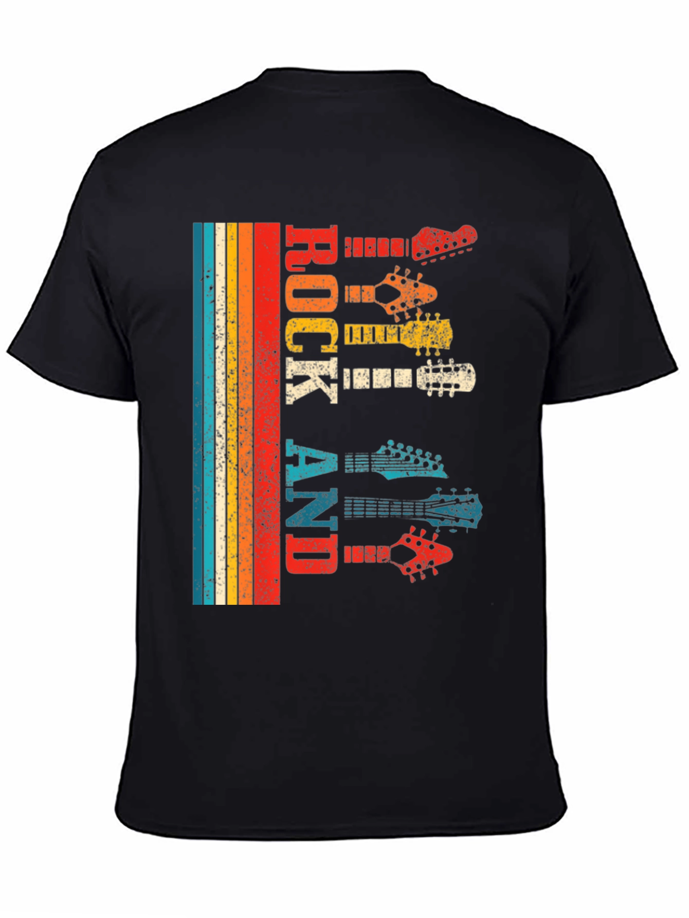 Retro Rock and Roll Guitar T-Shirt