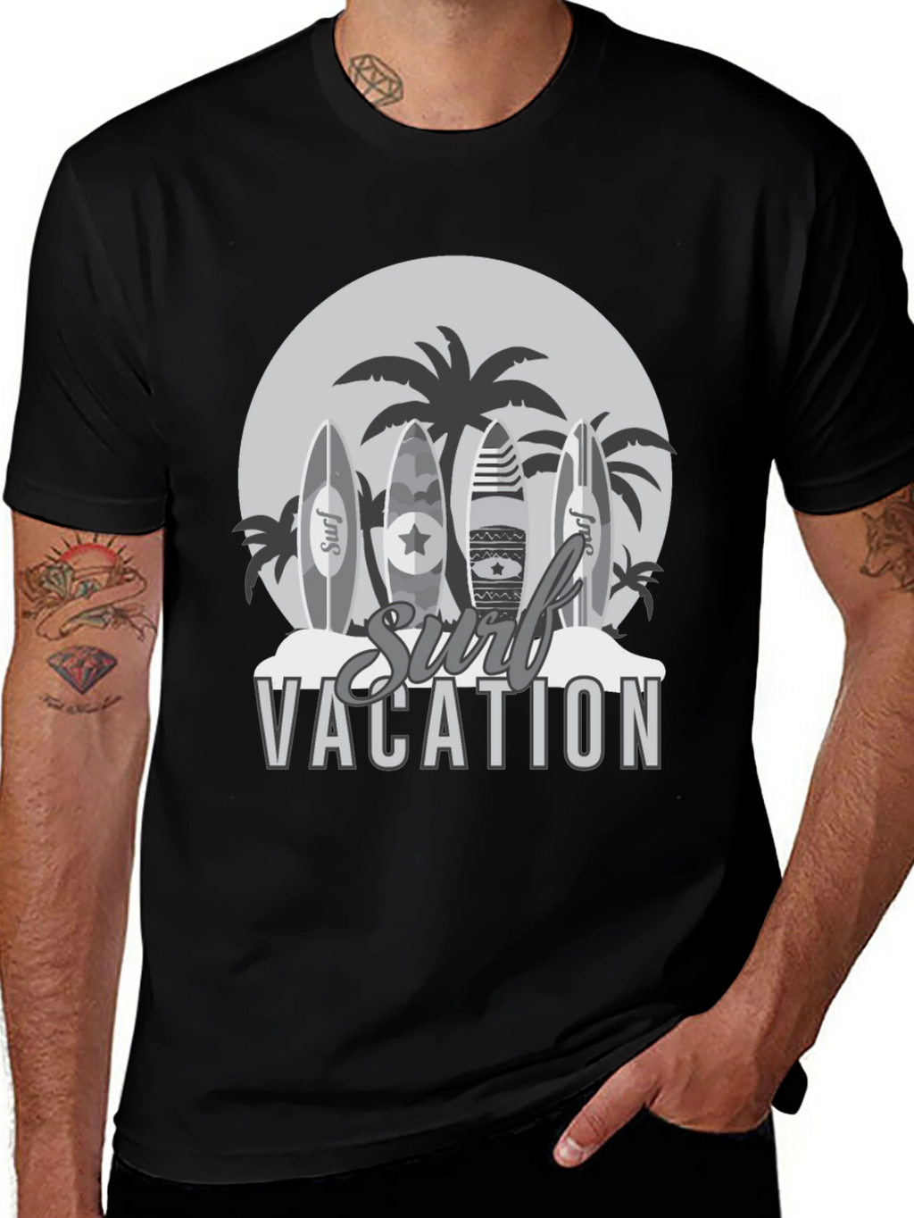 Surf Vacation Graphic T-Shirt - Beach Vibes