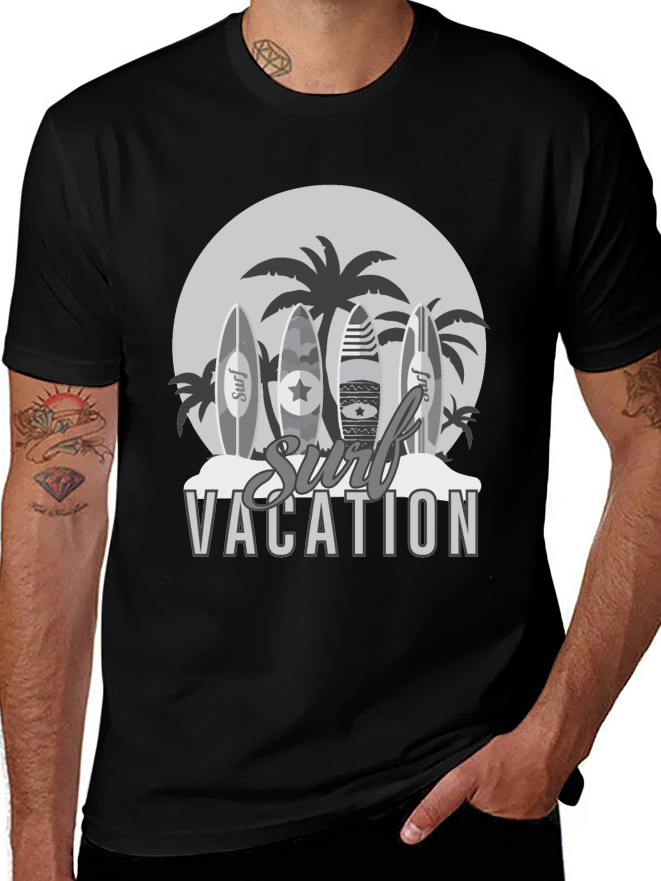 Surf Vacation Graphic T-Shirt - Beach Vibes