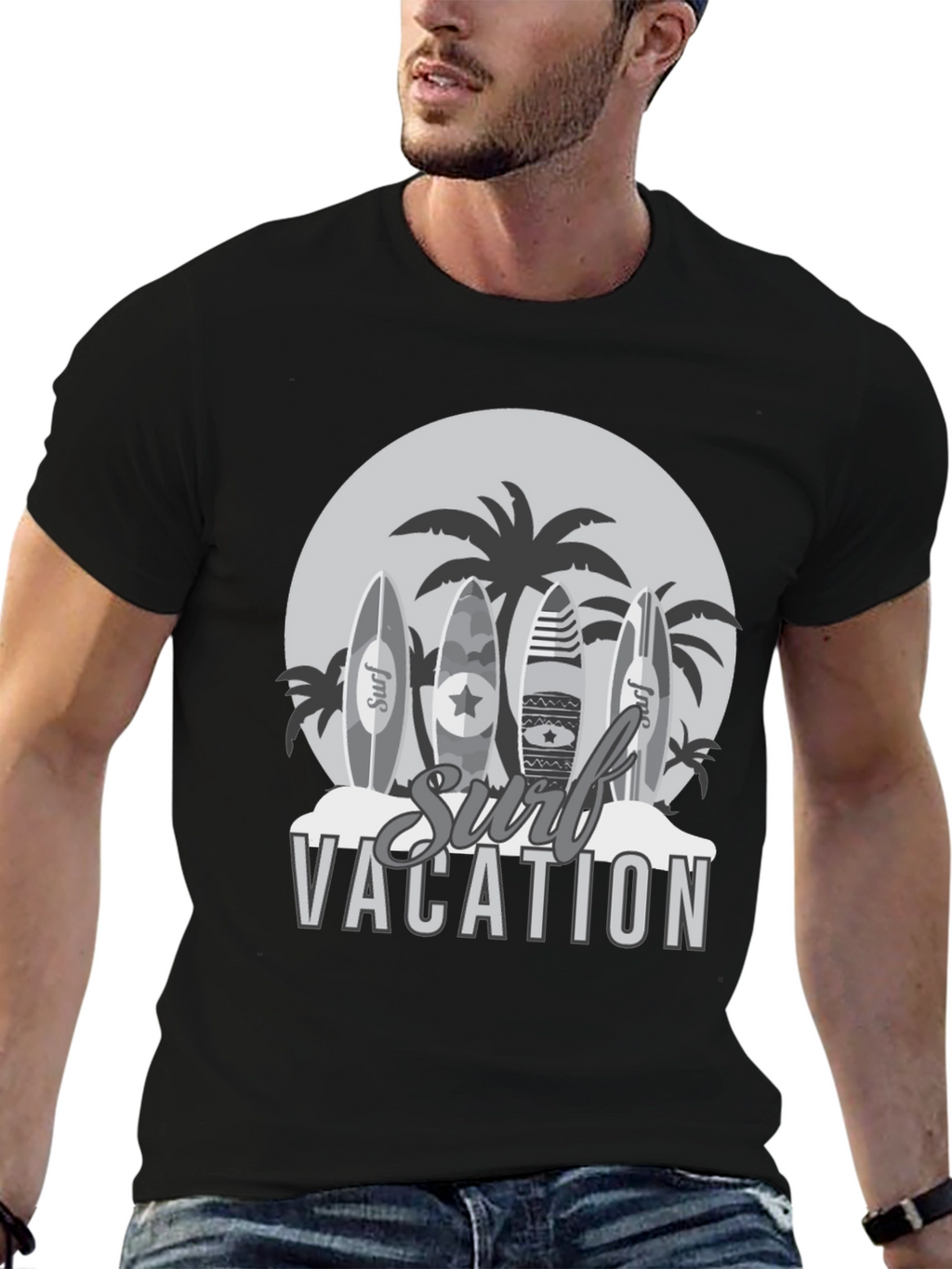 Surf Vacation Graphic T-Shirt - Beach Vibes