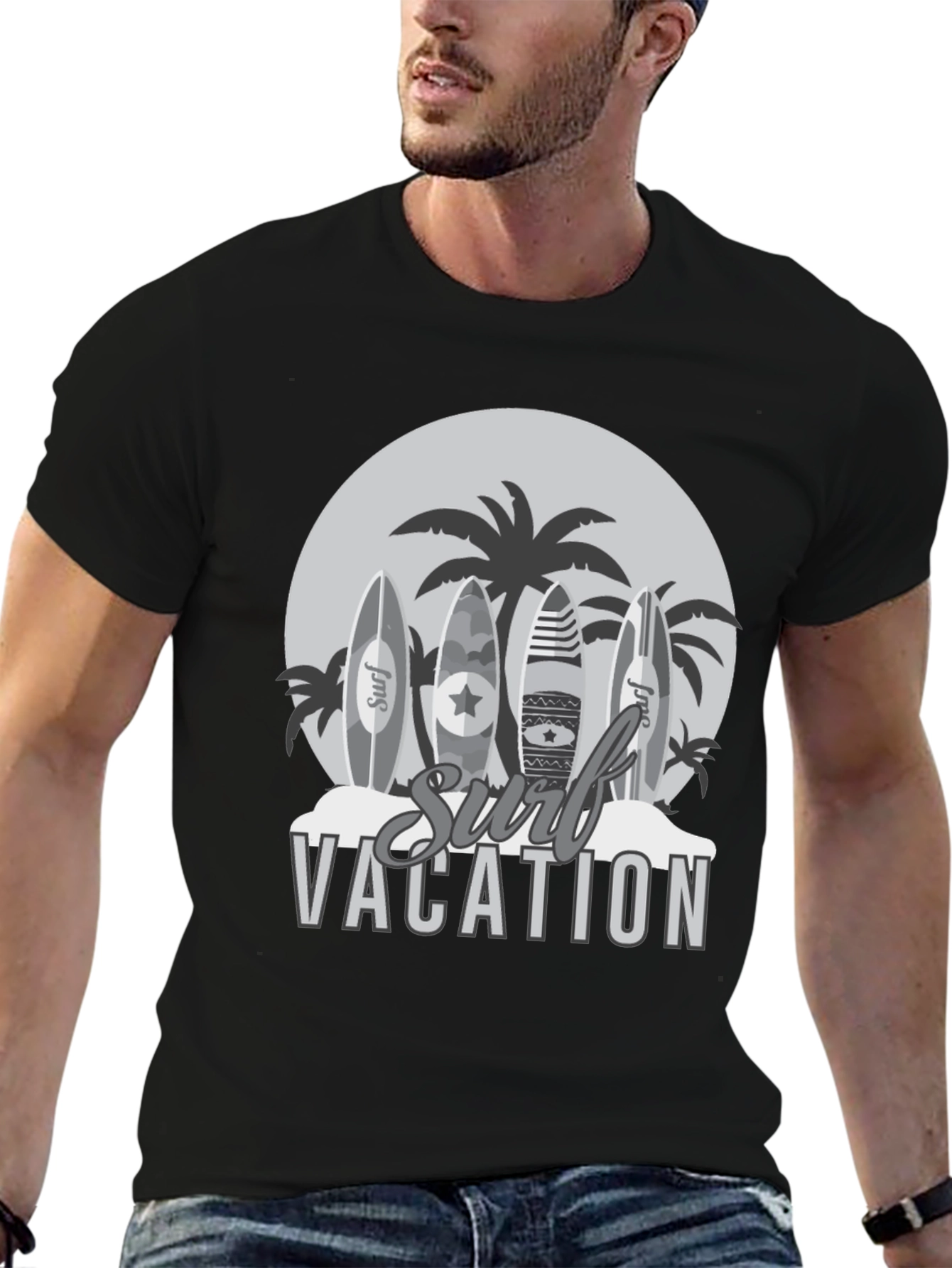 Surf Vacation Graphic T-Shirt - Beach Vibes