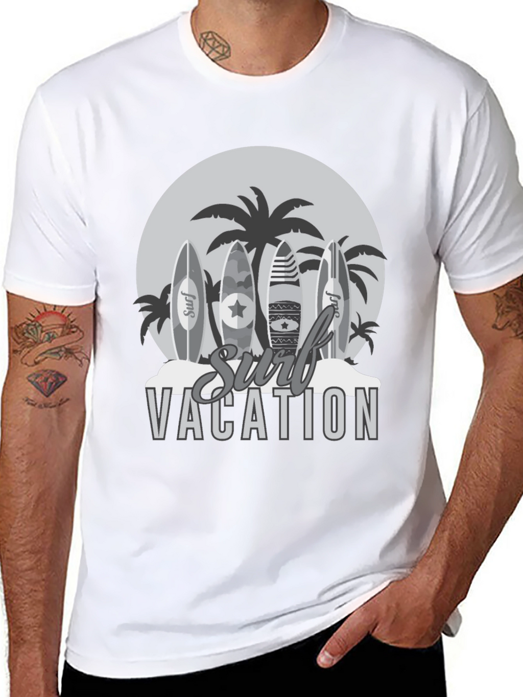 Surf Vacation Graphic T-Shirt - Beach Vibes