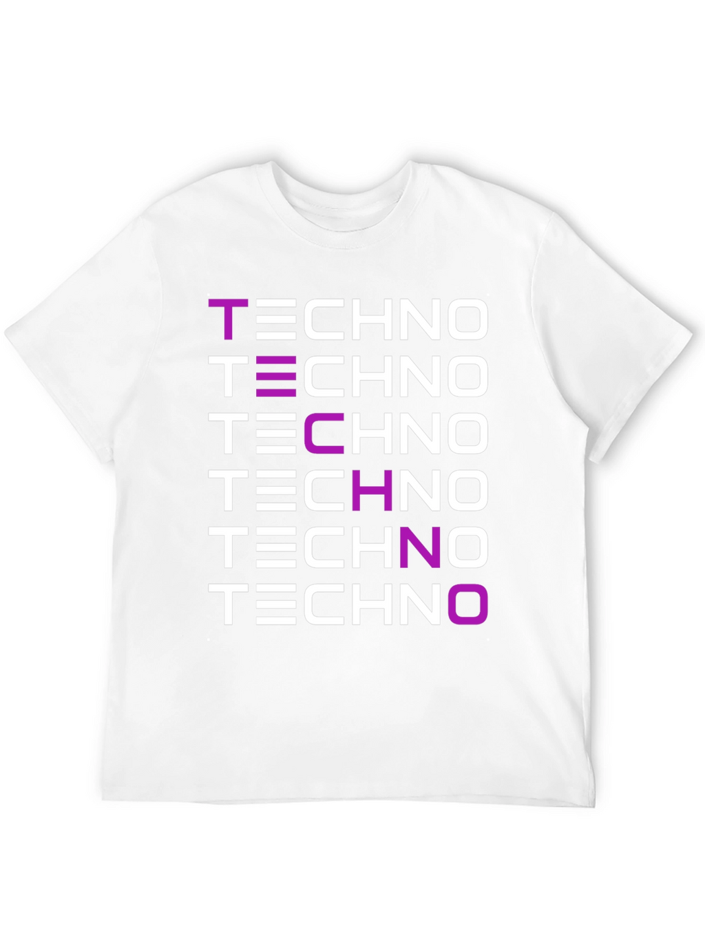 Techno Music Graphic Print Black T-Shirt