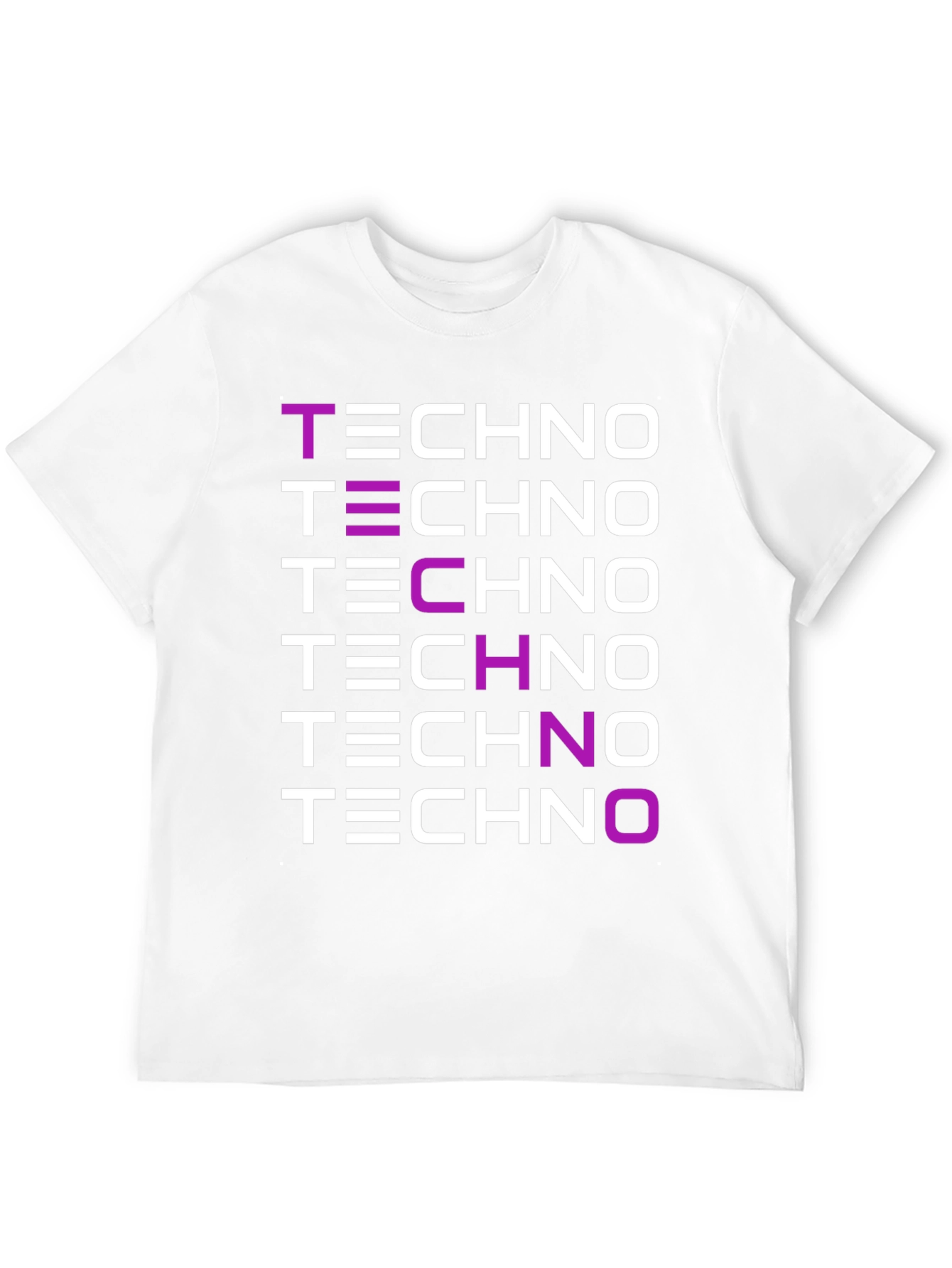 Techno Music Graphic Print Black T-Shirt