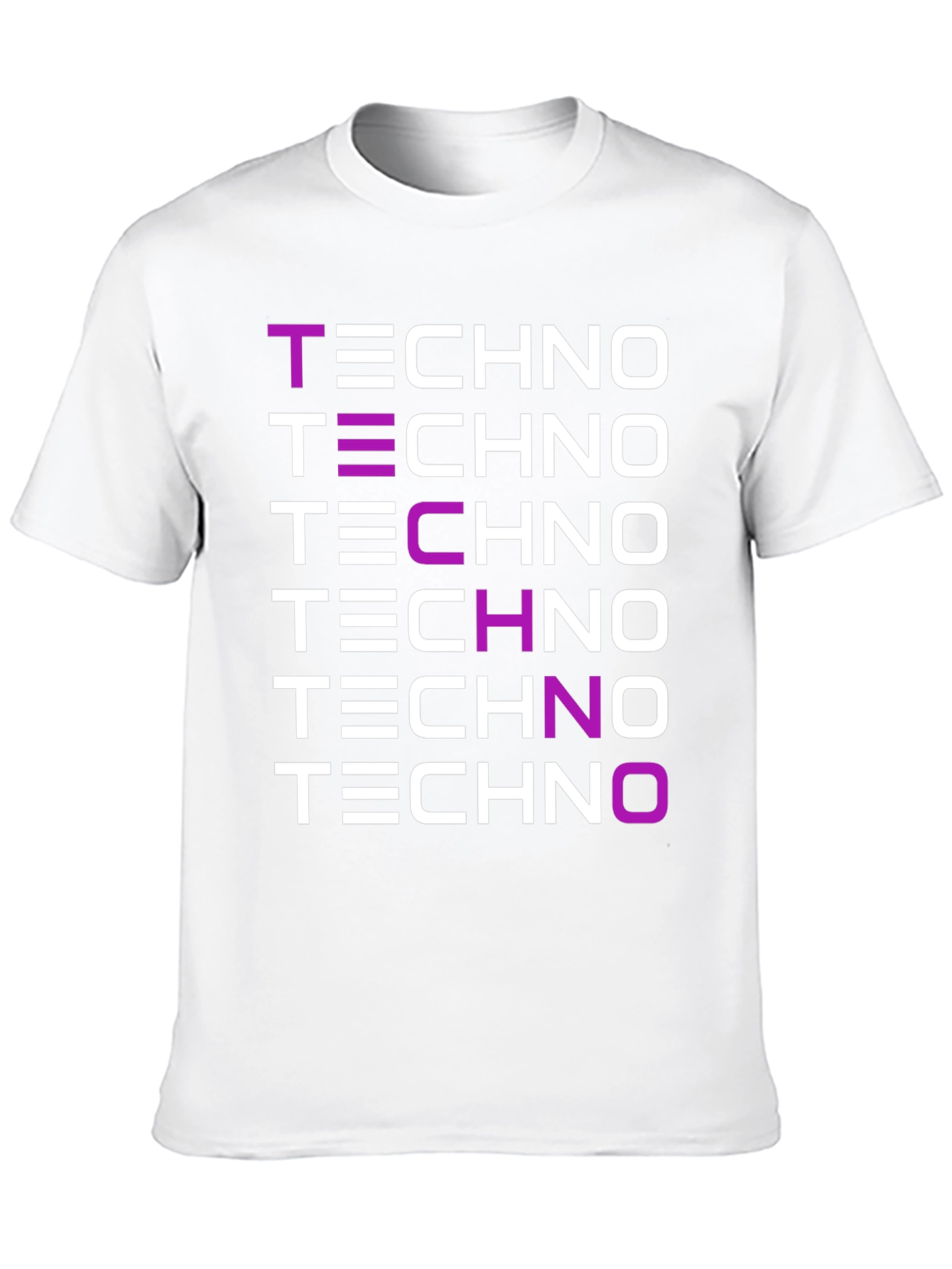 Techno Music Graphic Print Black T-Shirt