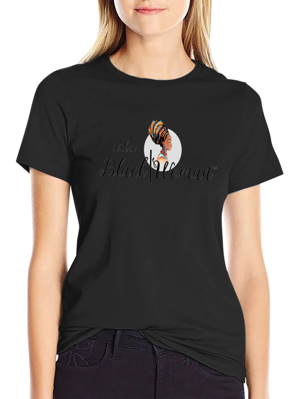 Asha Black Woman T-Shirt