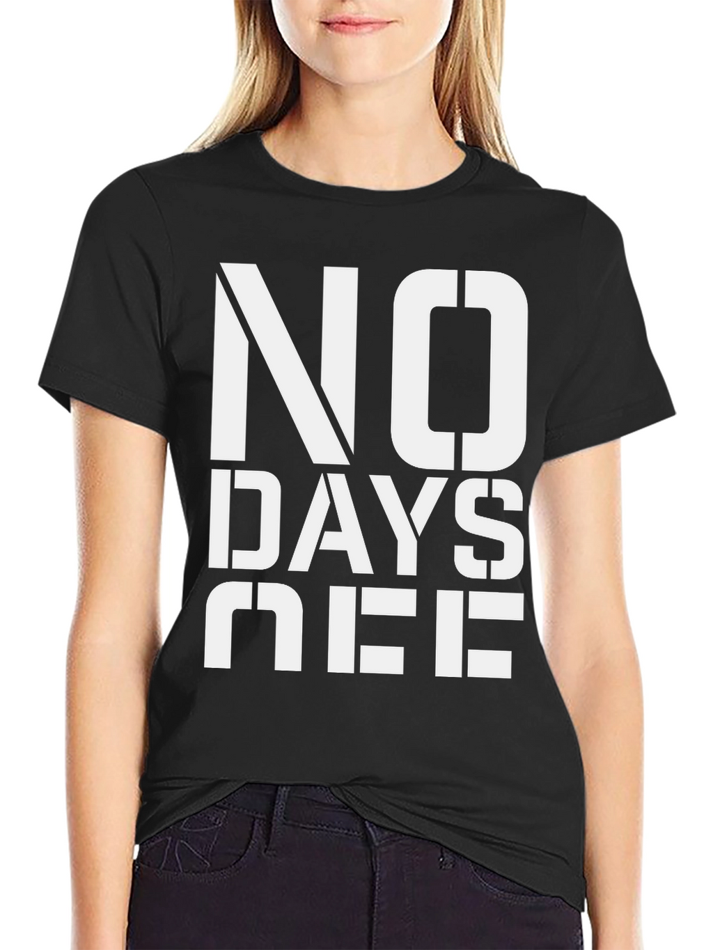 No Days Off Graphic Tee - Black Cotton