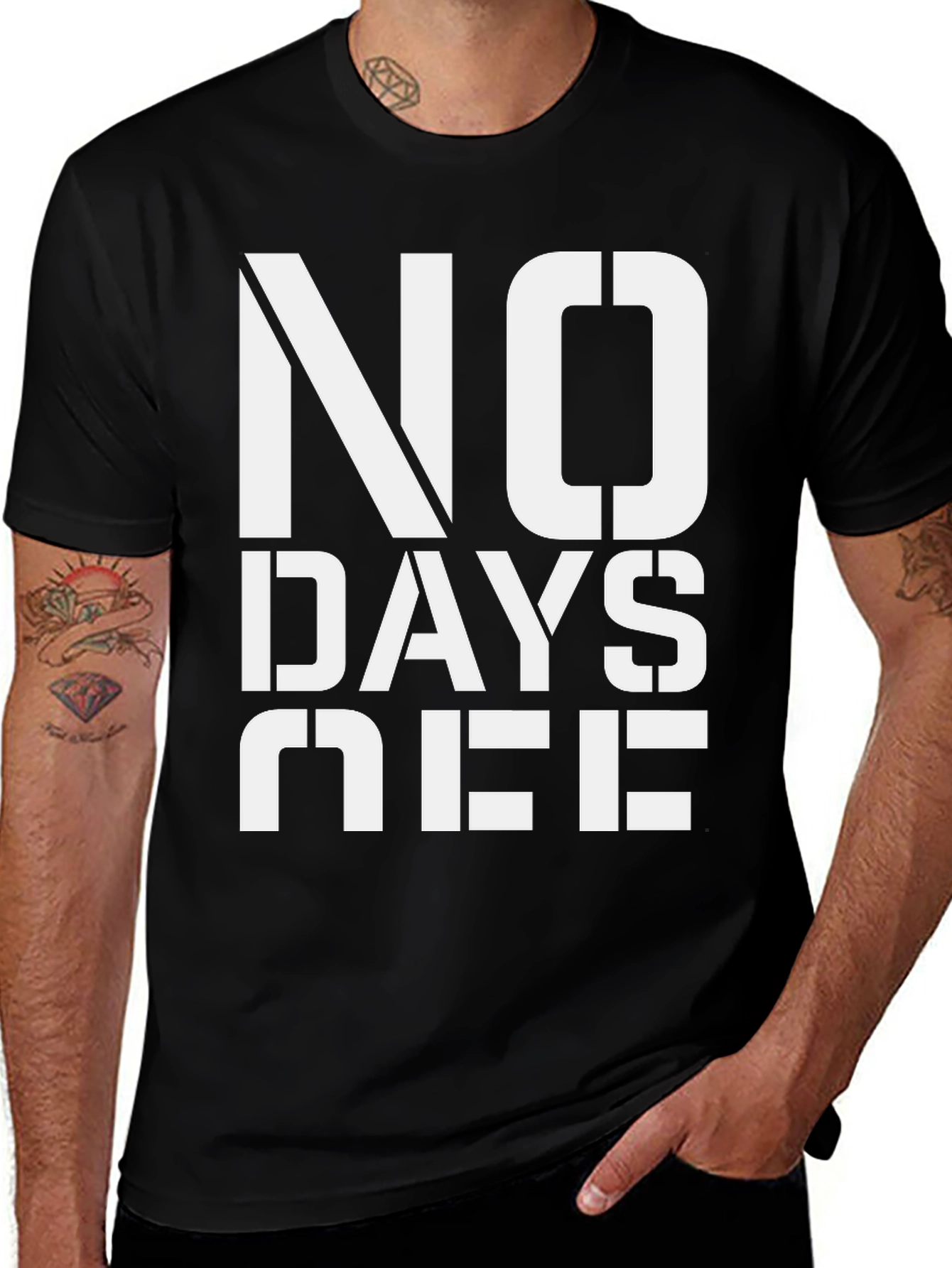 No Days Off Graphic Tee - Black Cotton