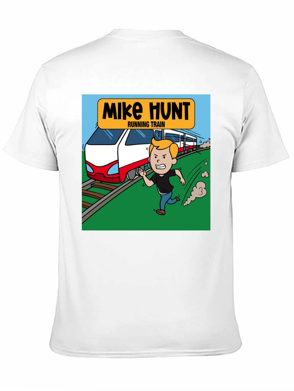 Mike Hunt Running Train Black T-Shirt