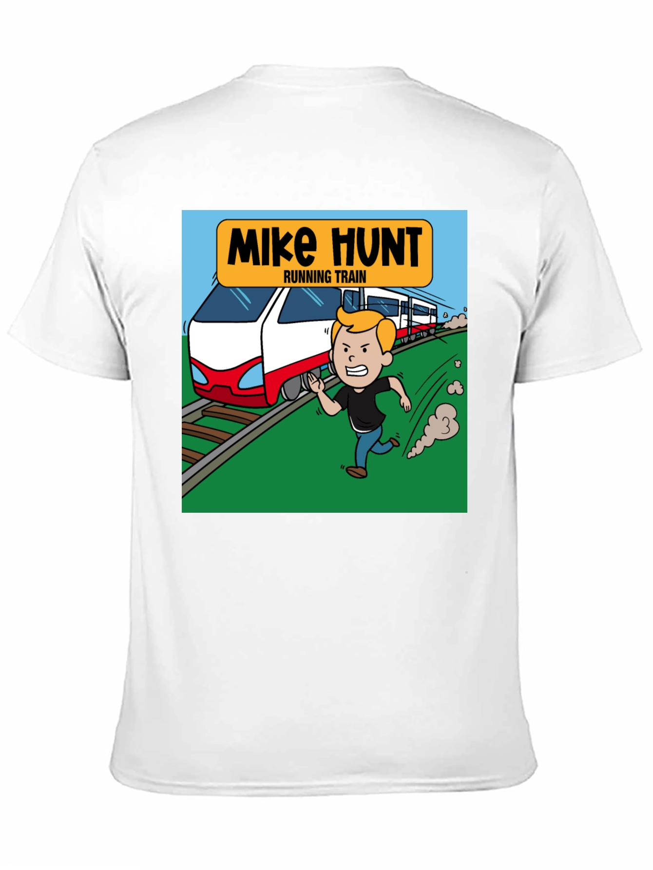 Mike Hunt Running Train Black T-Shirt