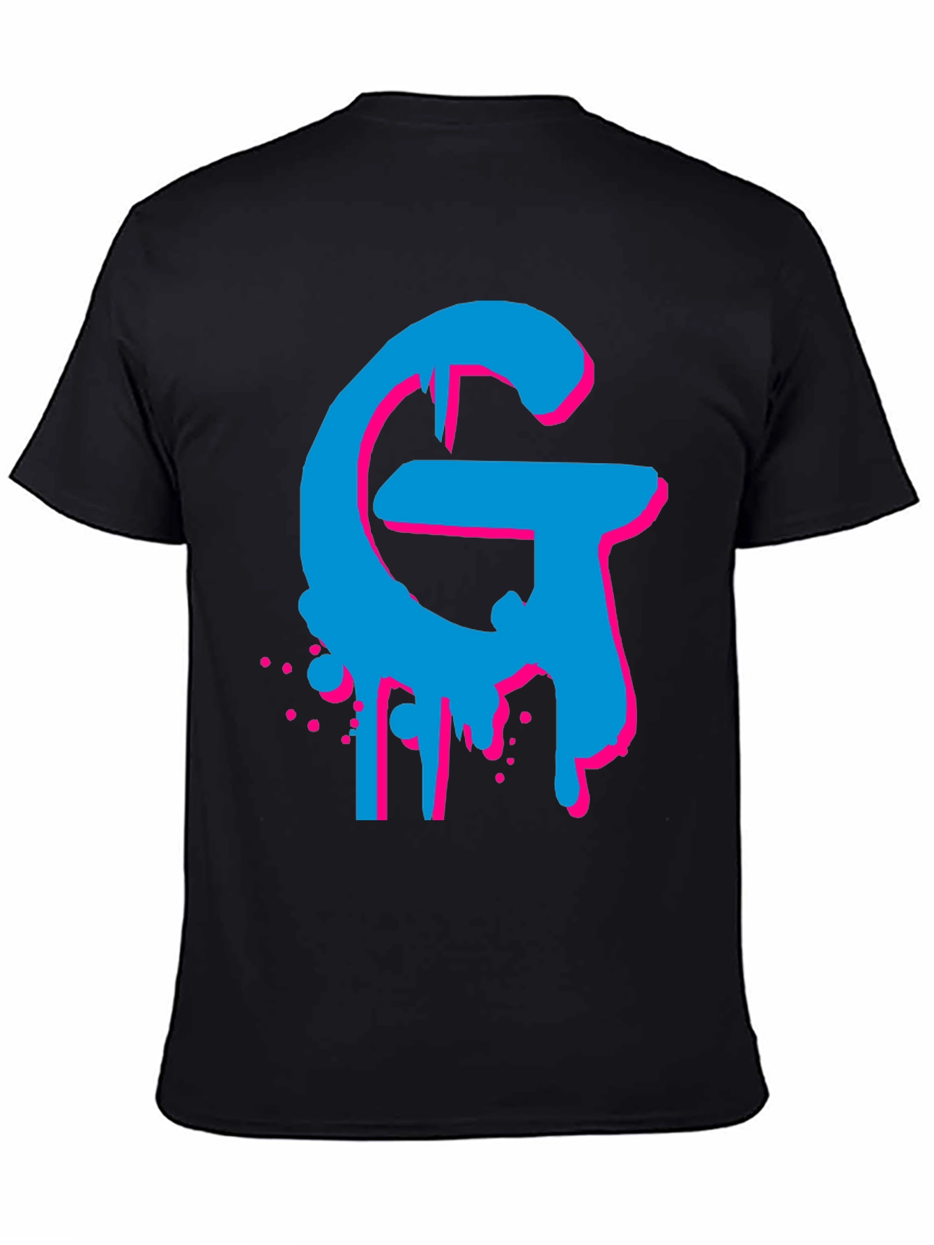 Bold Graphic Tee - Cyan and Magenta G Design