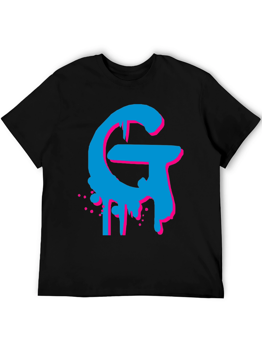 Bold Graphic Tee - Cyan and Magenta G Design