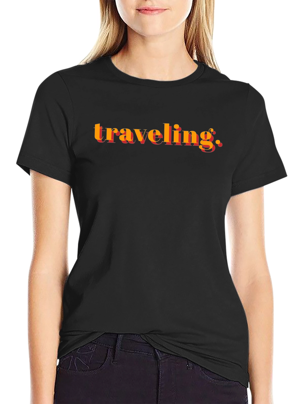 Traveling Graphic Black T-Shirt
