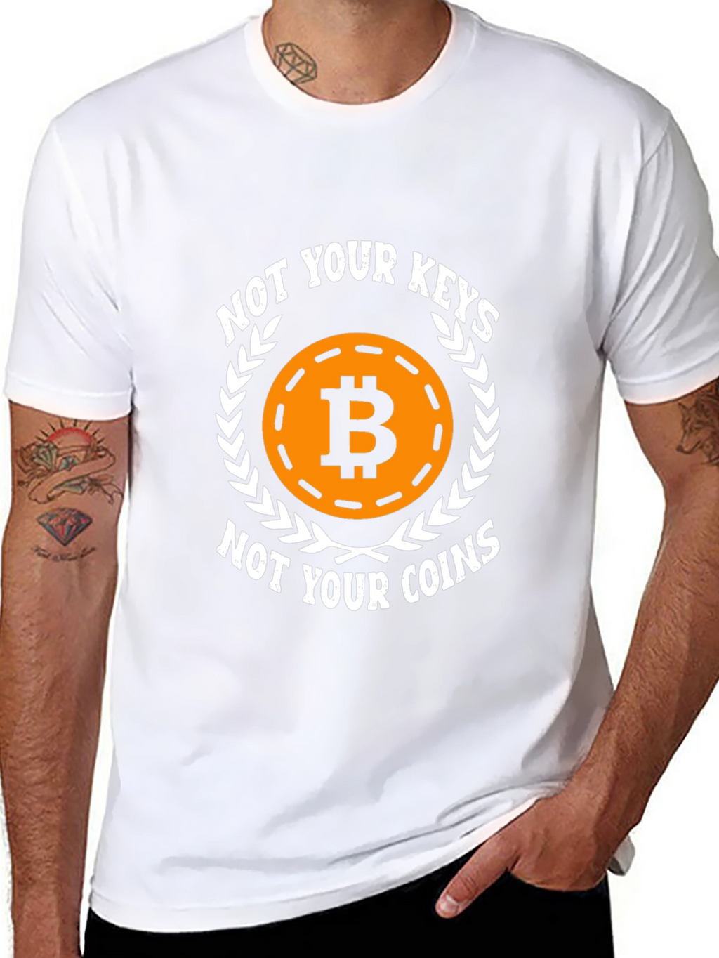 Bitcoin Keys Coins Graphic T-Shirt