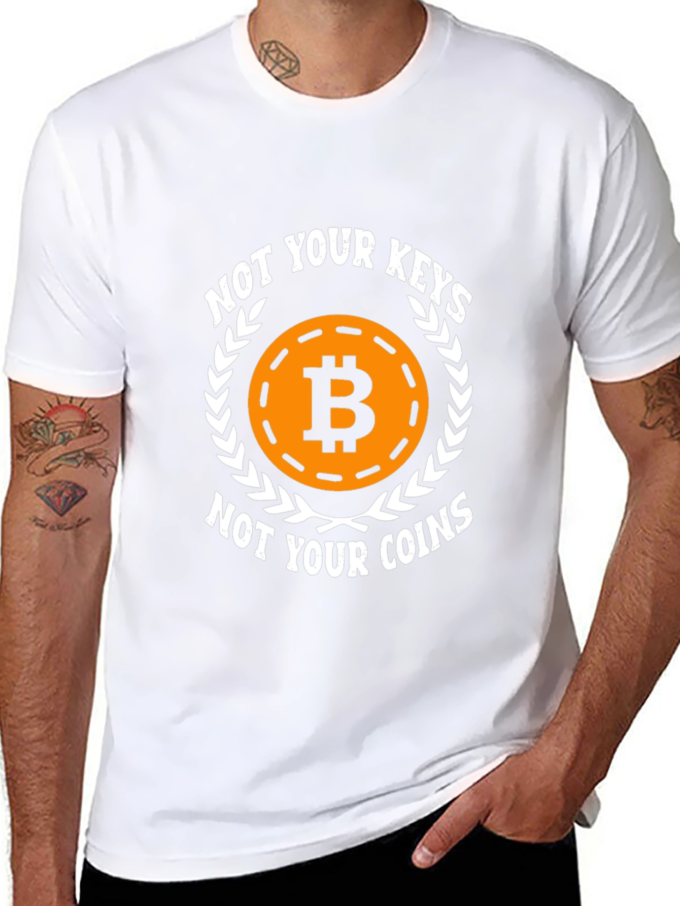 Bitcoin Keys Coins Graphic T-Shirt