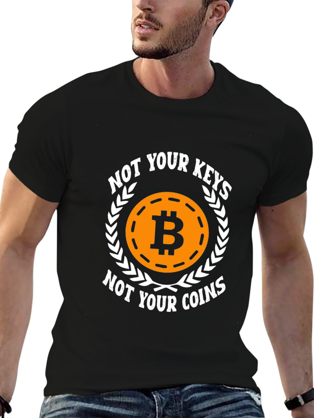Bitcoin Keys Coins Graphic T-Shirt