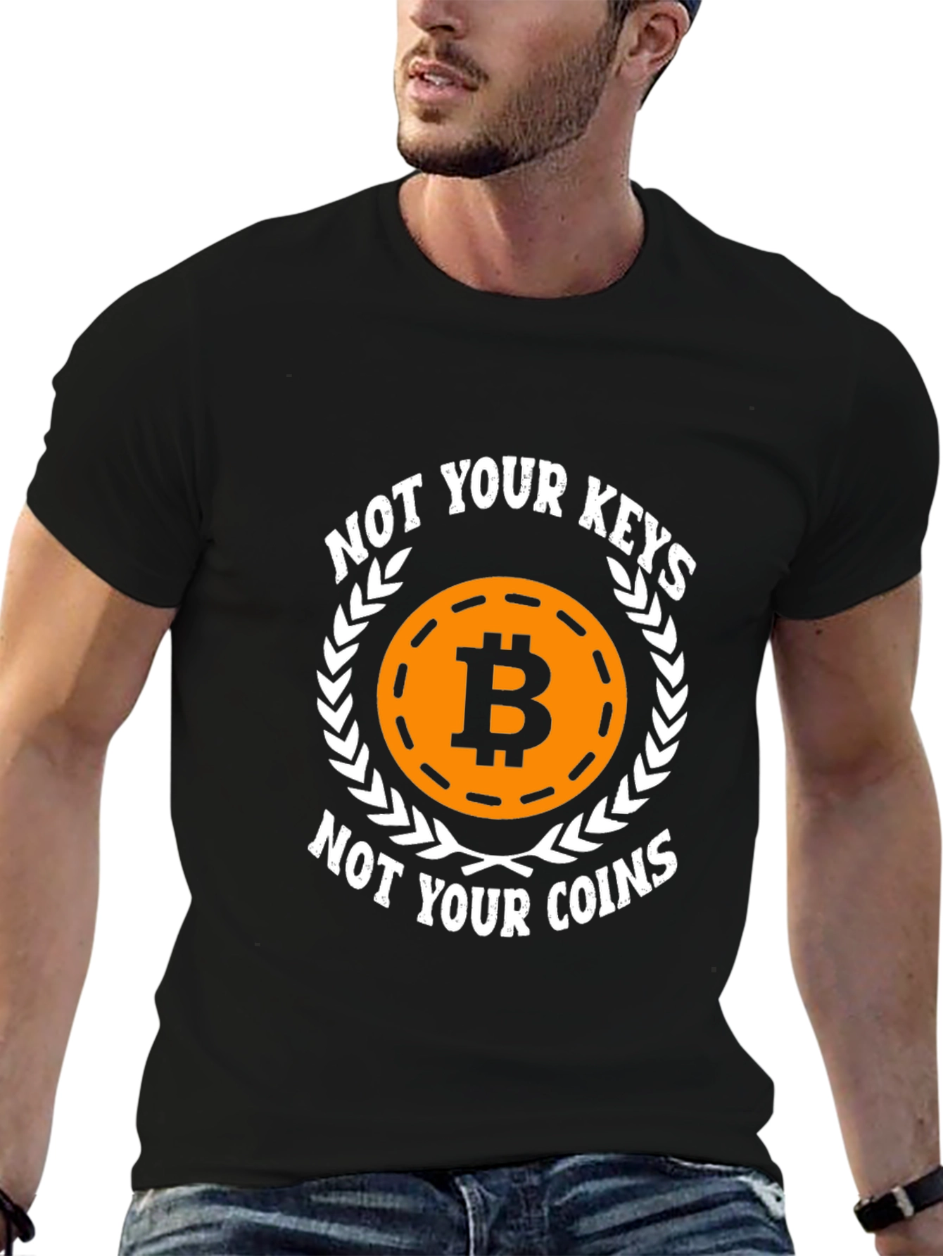 Bitcoin Keys Coins Graphic T-Shirt