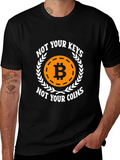 Bitcoin Keys Coins Graphic T-Shirt