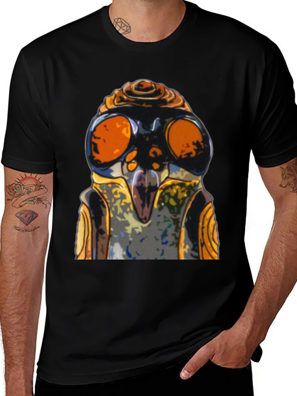 Cool Robot Face Graphic T-Shirt