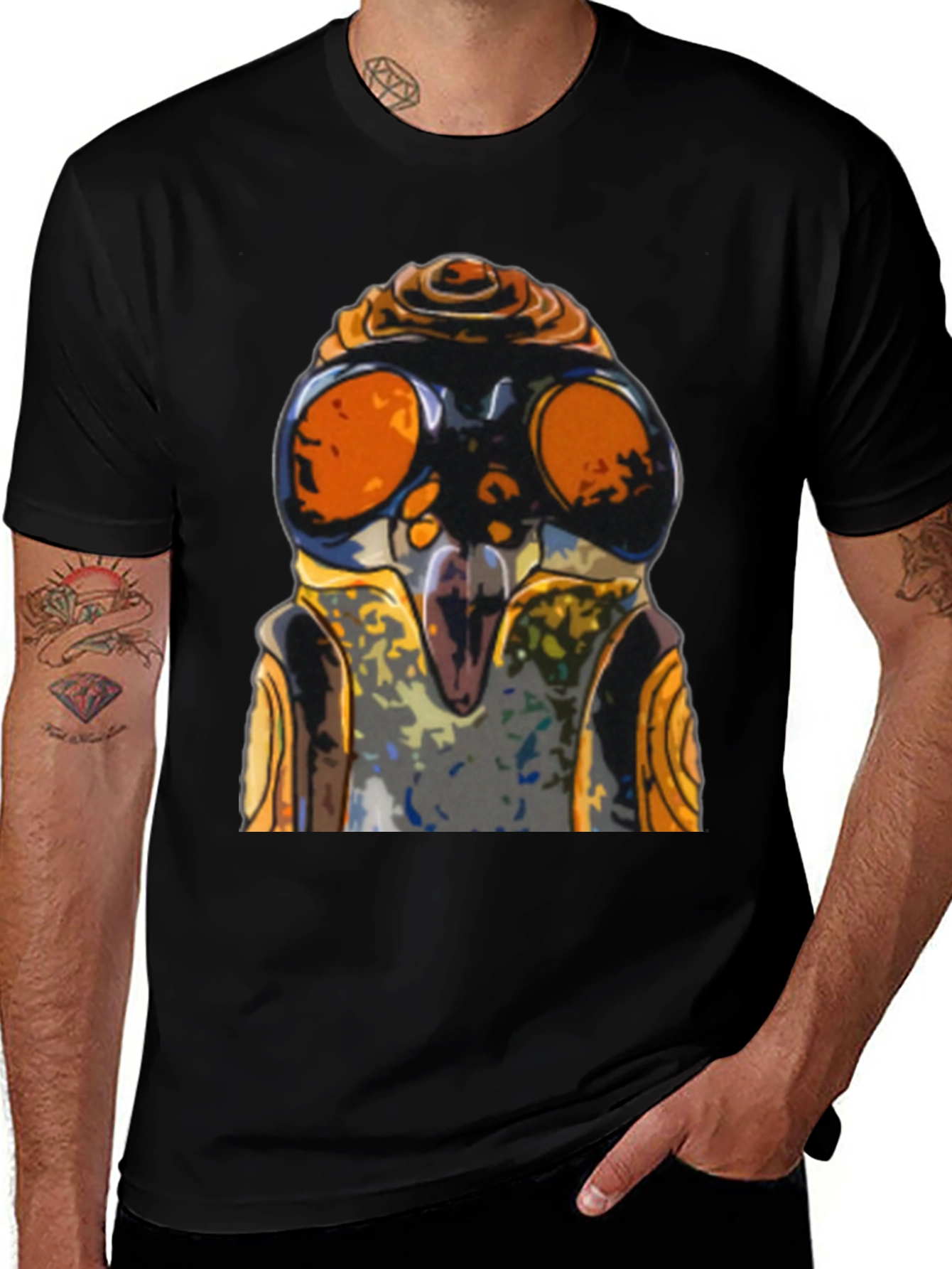 Cool Robot Face Graphic T-Shirt