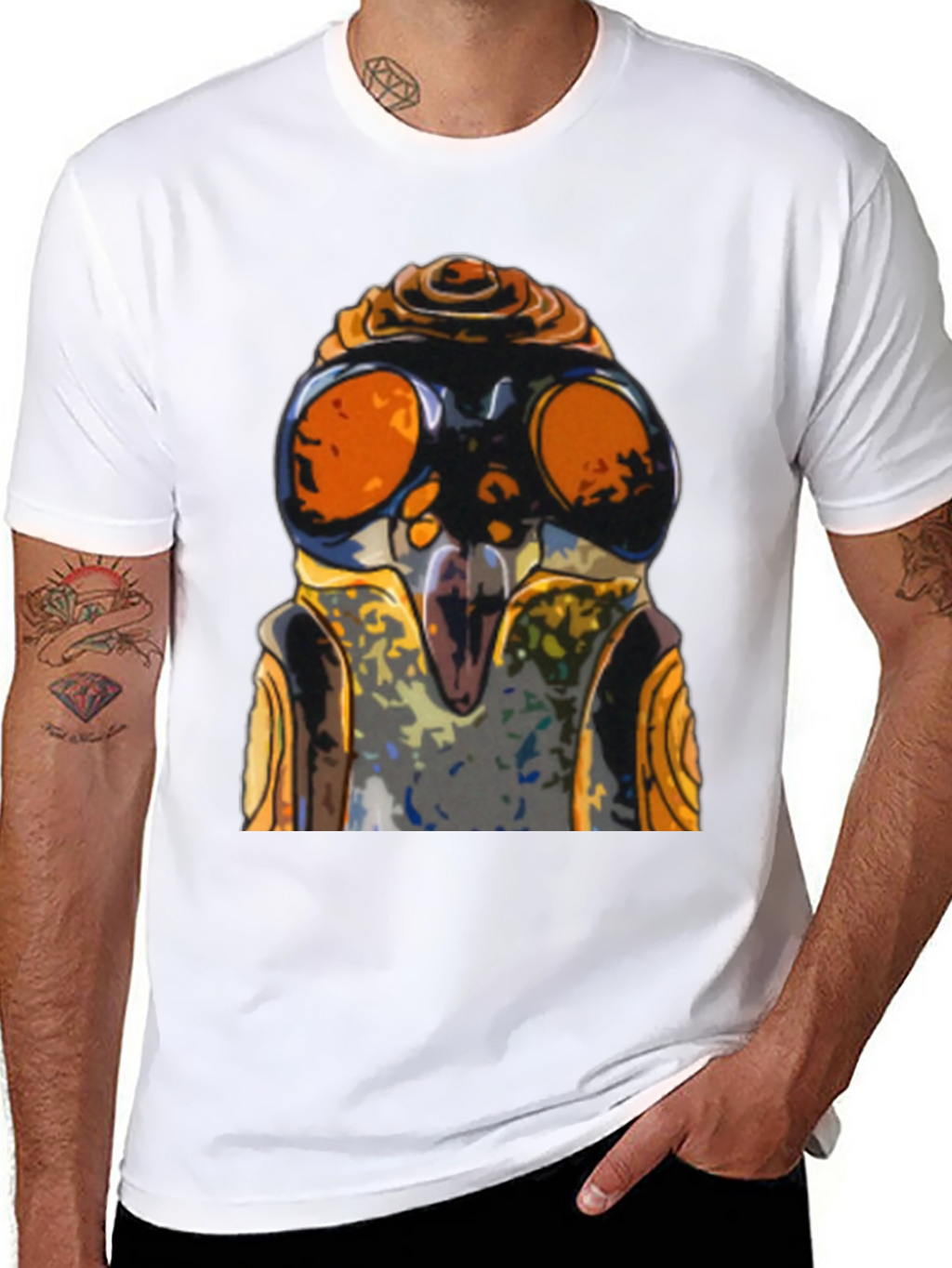 Cool Robot Face Graphic T-Shirt