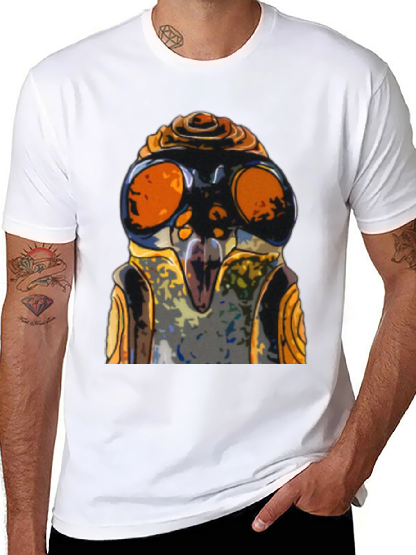 Cool Robot Face Graphic T-Shirt
