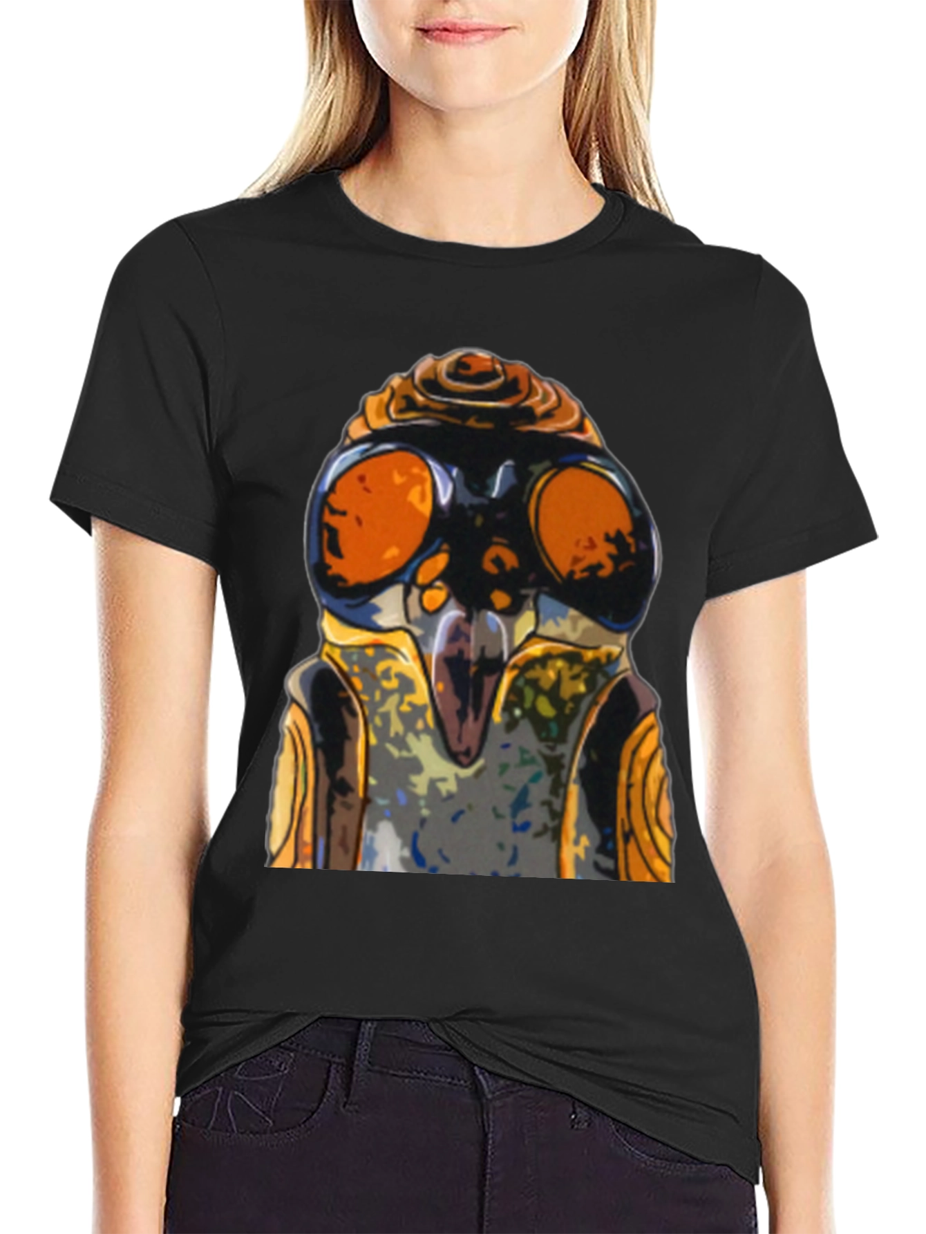 Cool Robot Face Graphic T-Shirt