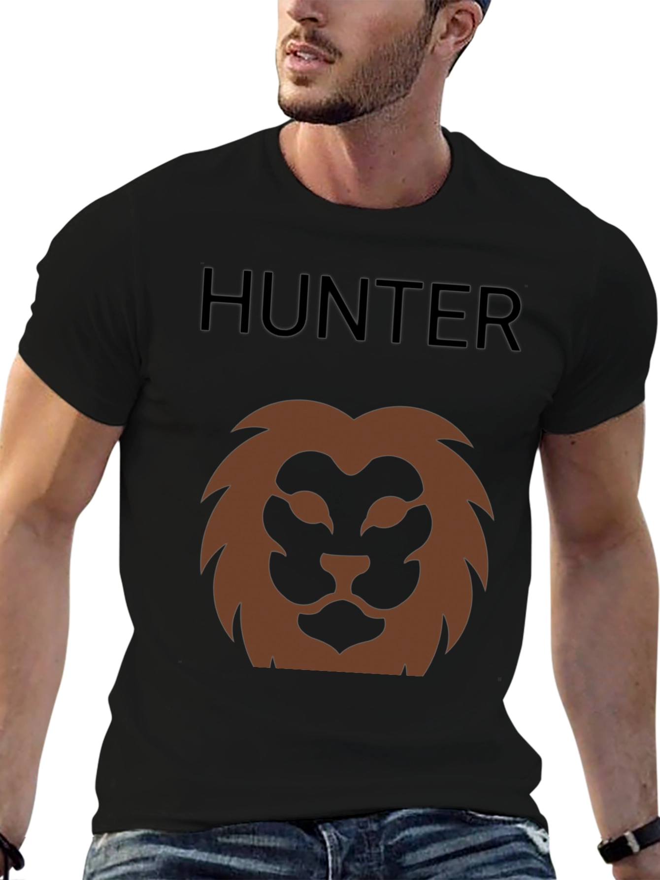 Hunter Lion Graphic Tee - Mens Black T-Shirt