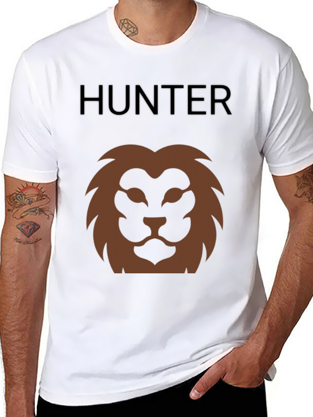 Hunter Lion Graphic Tee - Mens Black T-Shirt