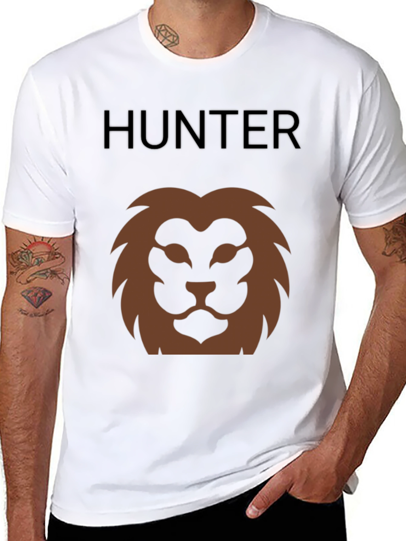 Hunter Lion Graphic Tee - Mens Black T-Shirt