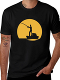 Fishing Sunset Graphic Tee