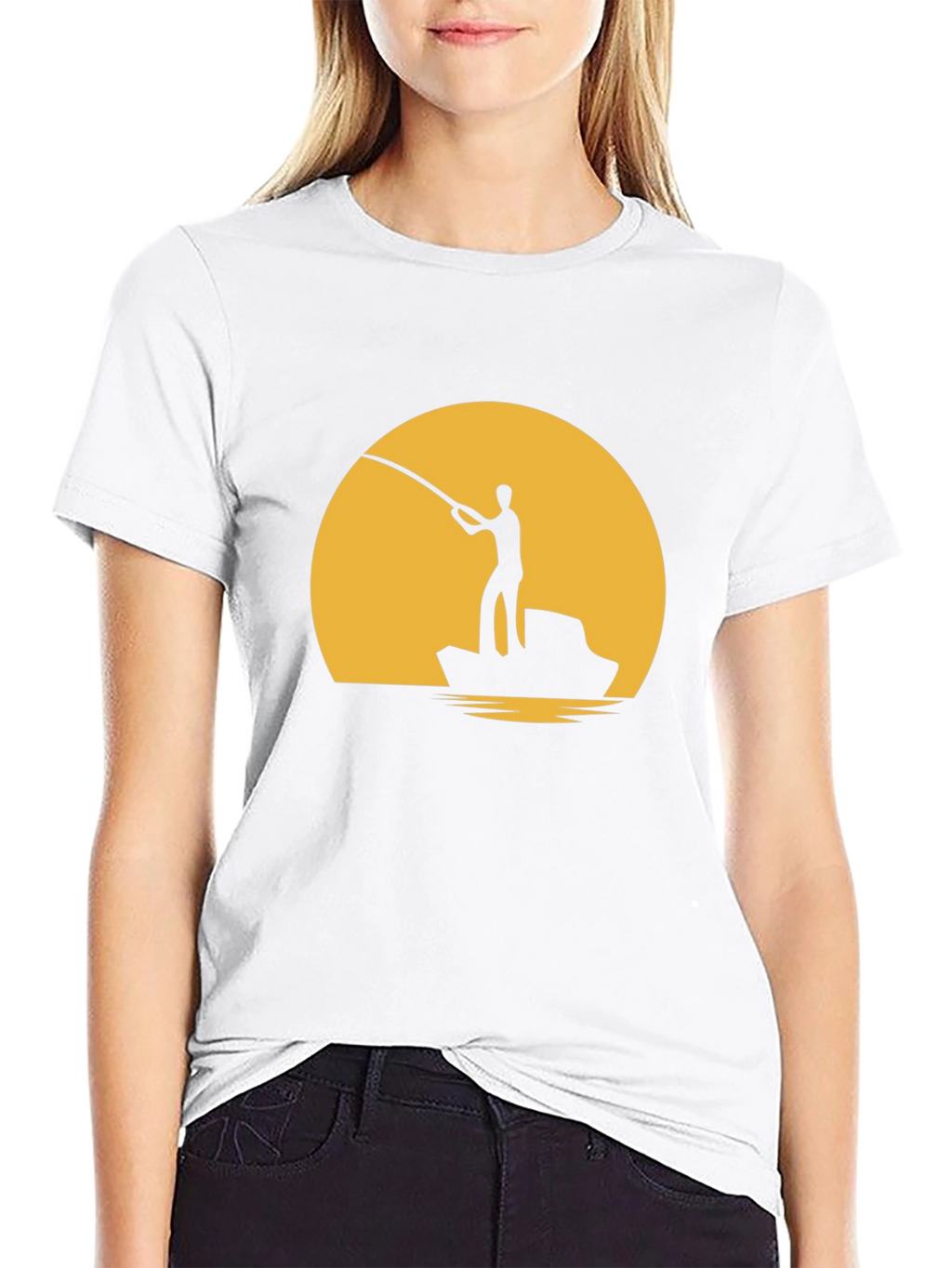 Fishing Sunset Graphic Tee