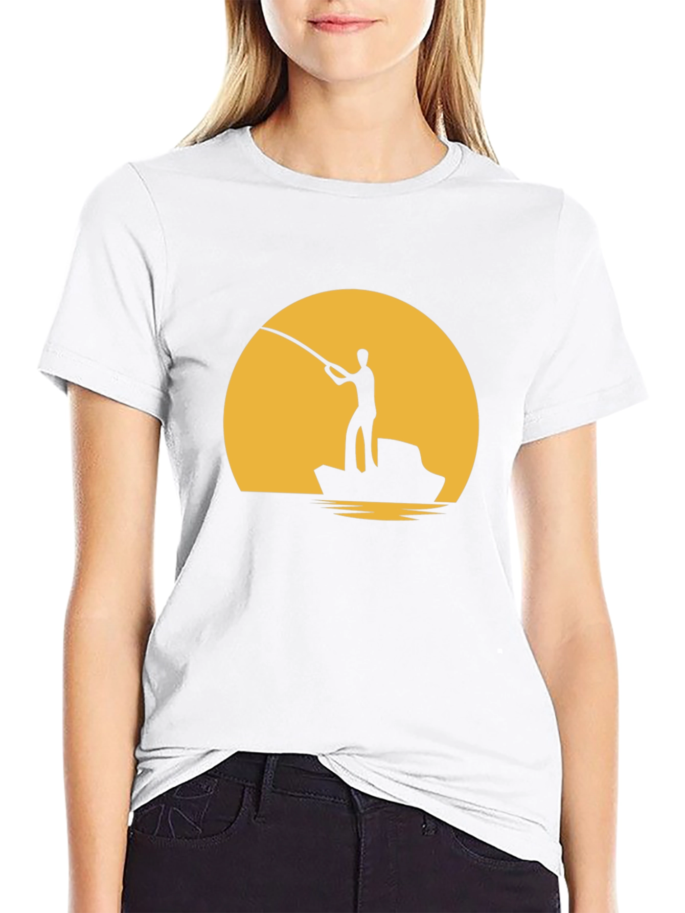 Fishing Sunset Graphic Tee