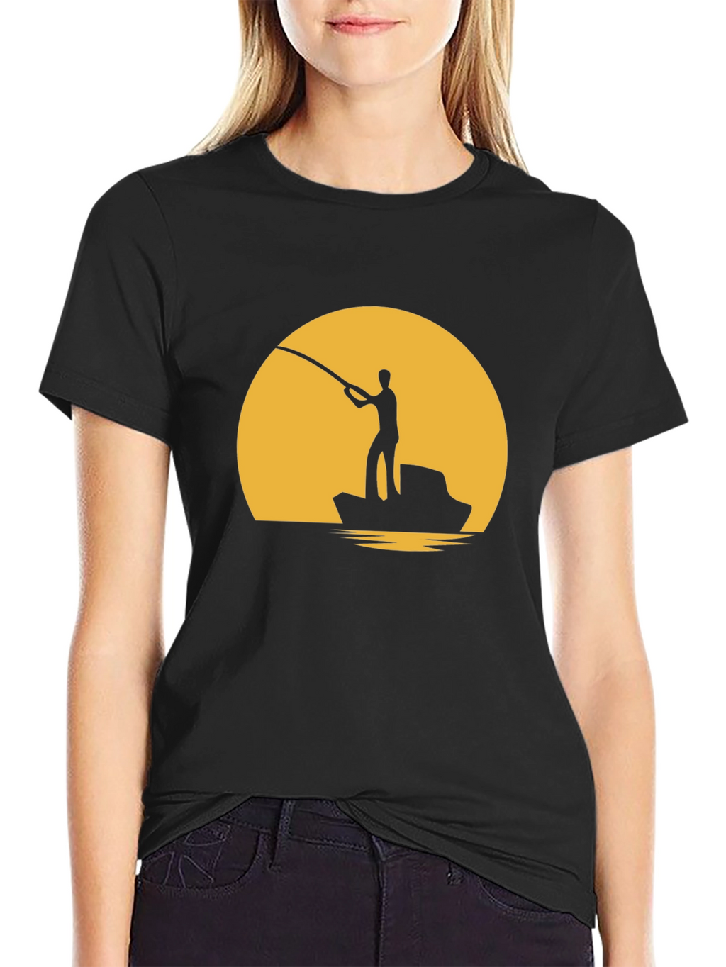 Fishing Sunset Graphic Tee