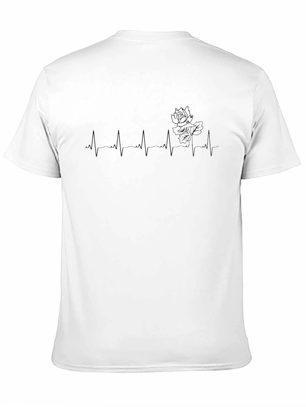 Heartbeat Rose T-Shirt - Black