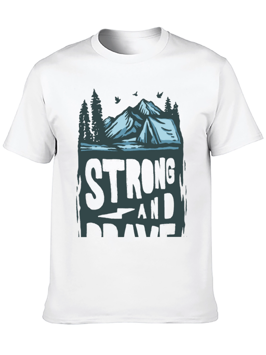 Strong & Brave Mountain Graphic Tee