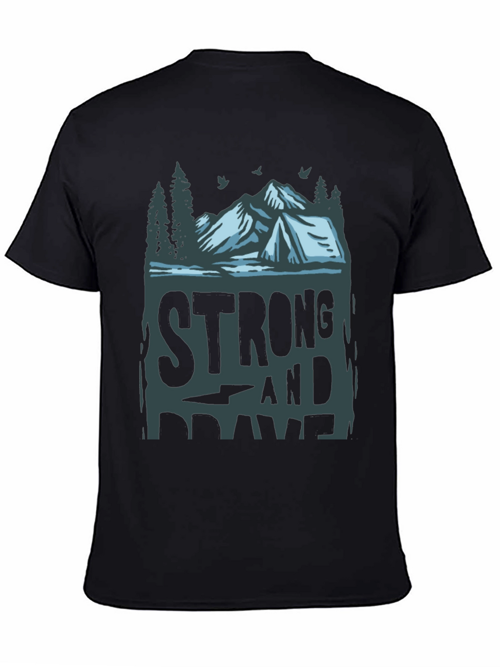 Strong & Brave Mountain Graphic Tee