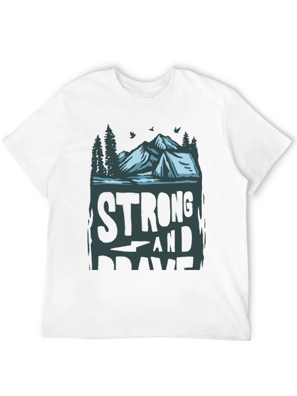 Strong & Brave Mountain Graphic Tee