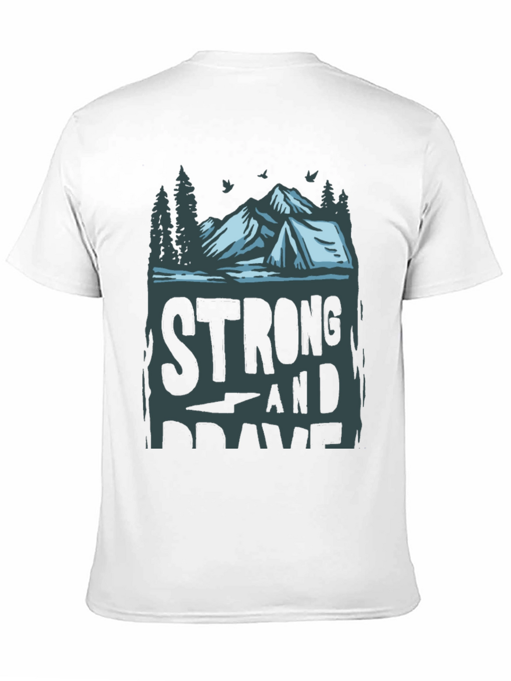 Strong & Brave Mountain Graphic Tee