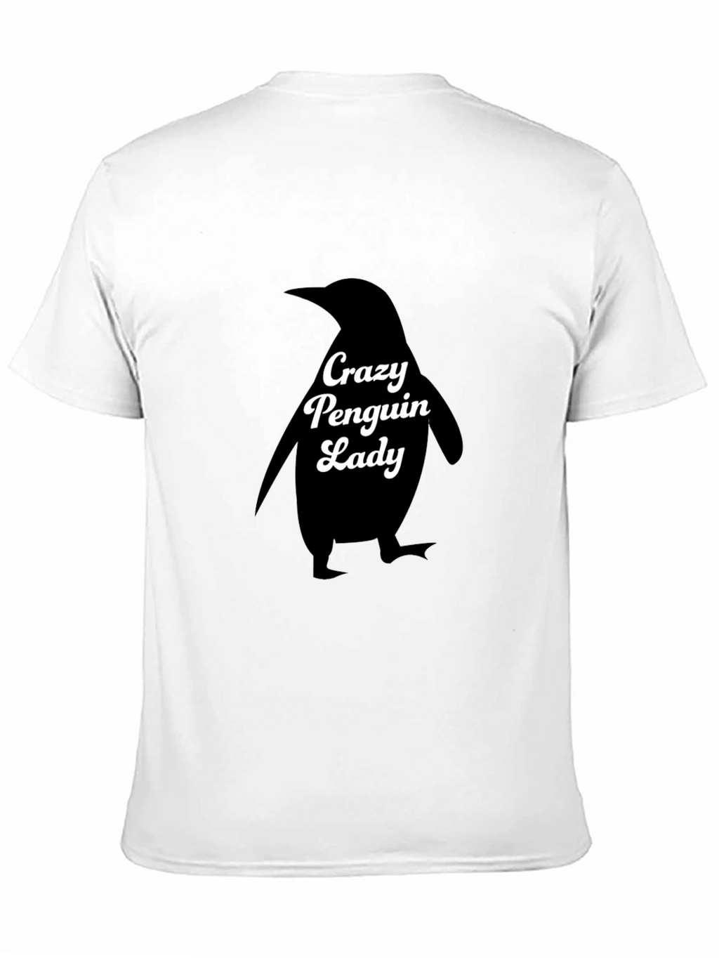 Crazy Penguin Lady Black T-Shirt