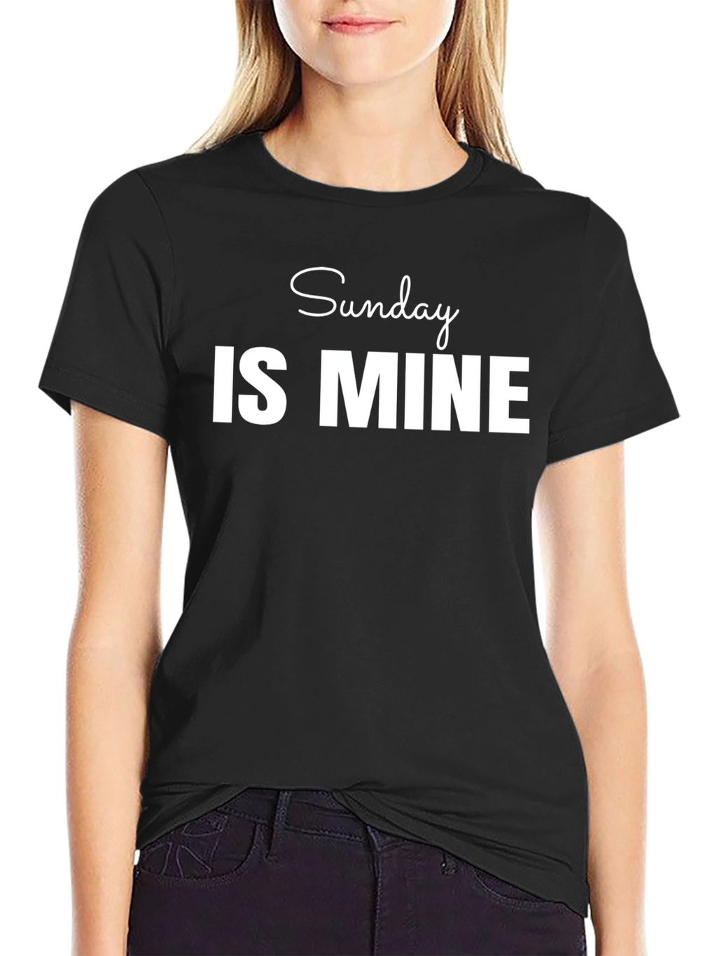 Sunday Is Mine Graphic Tee - Black T-Shirt