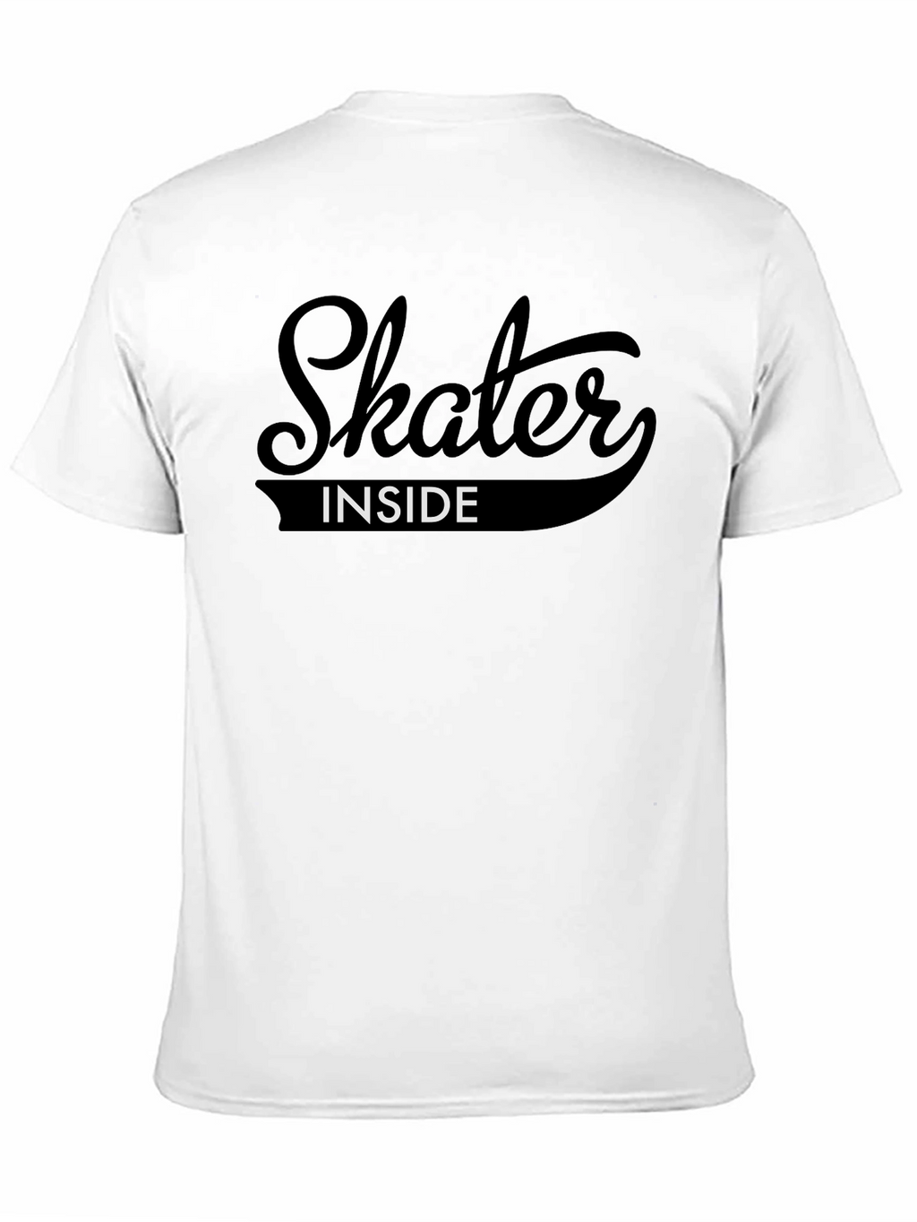 Skater Inside Graphic Tee - Black Cotton T-Shirt