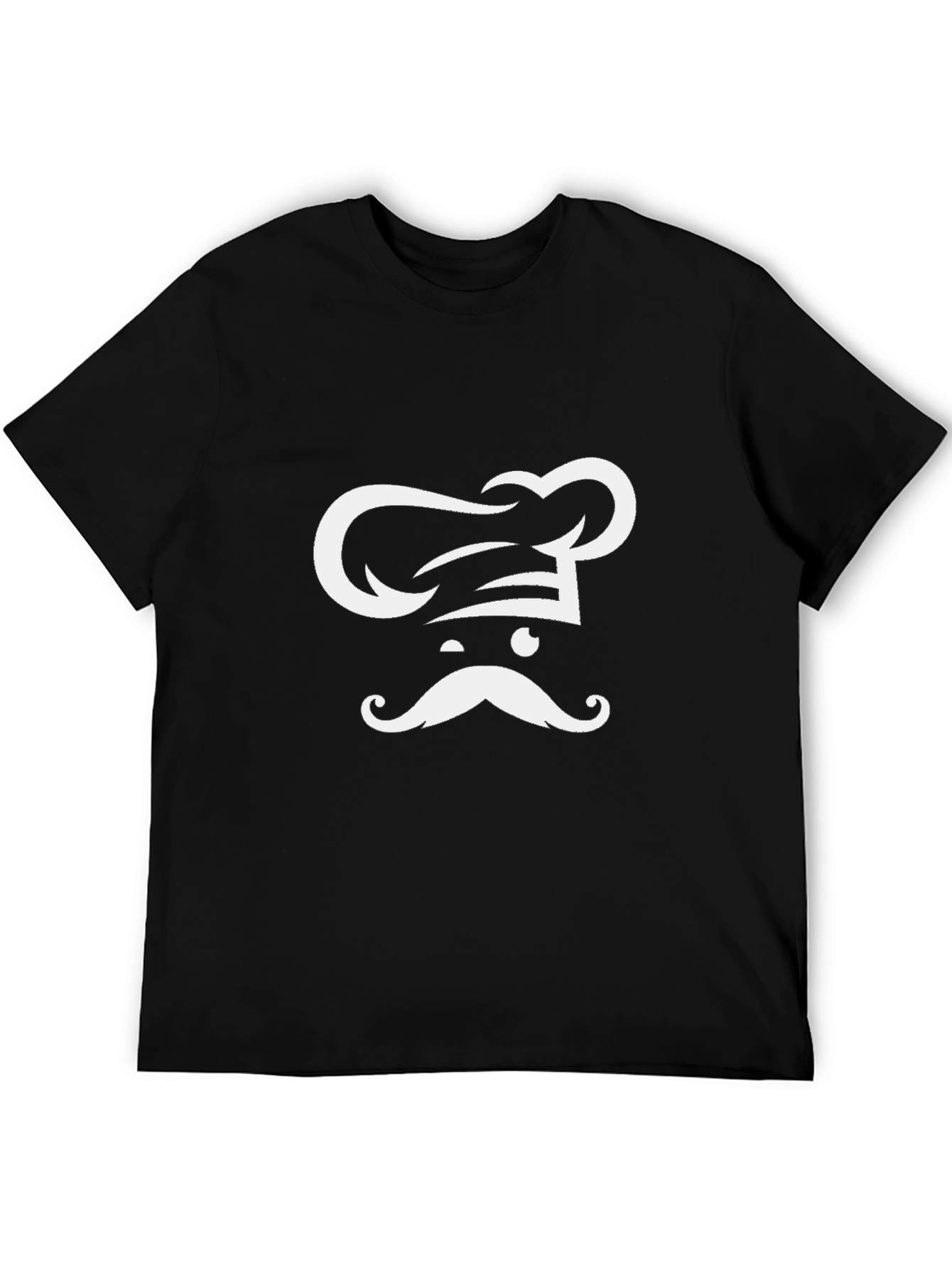 Chef Hat & Moustache Graphic T-Shirt - Stylish Cook Tee