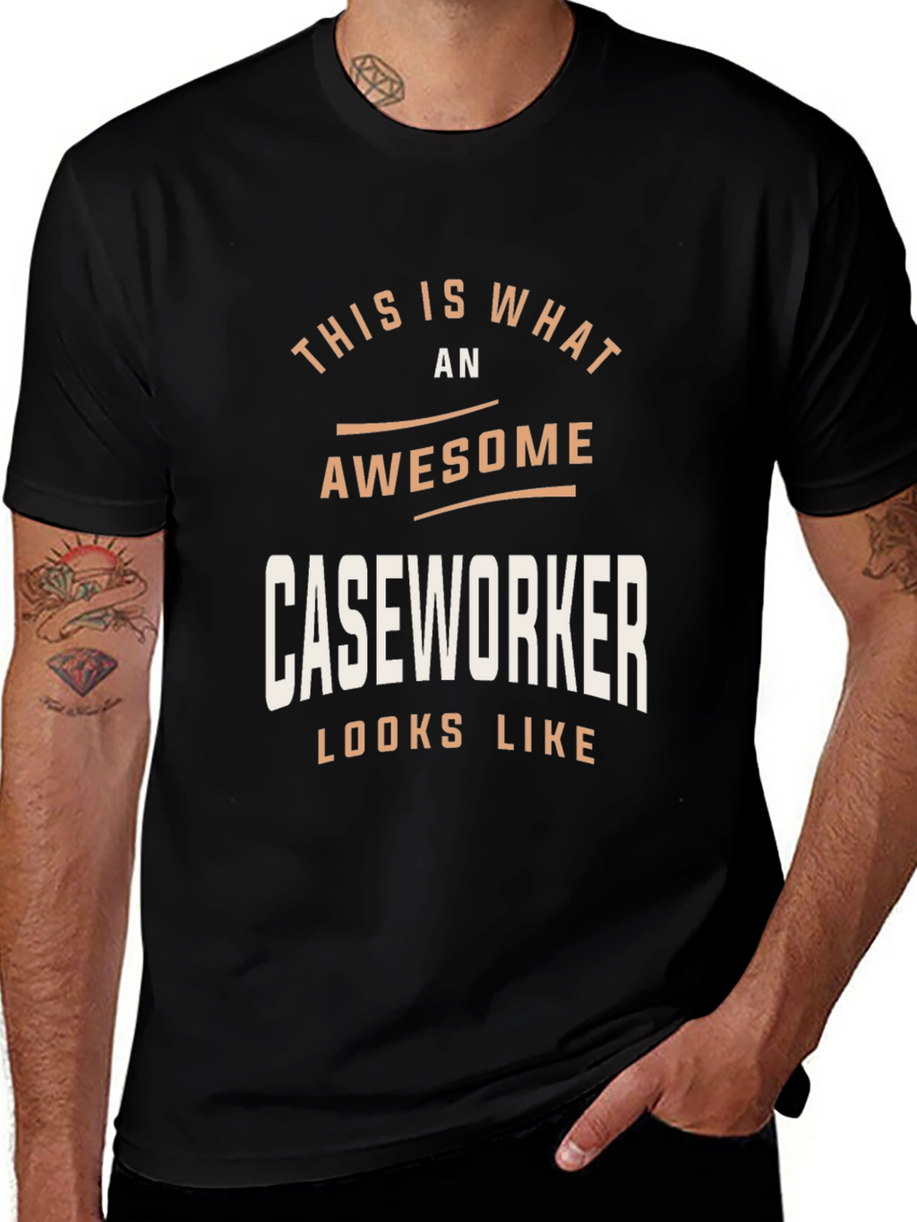 Awesome Caseworker Graphic Tee - Job Pride Shirt