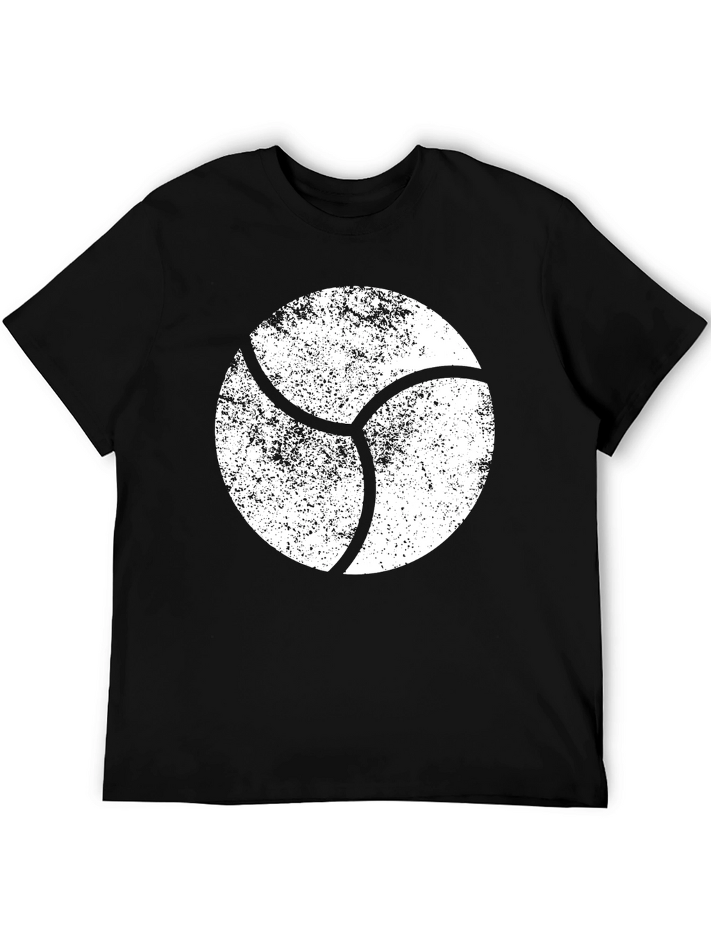 Distressed Circle Graphic Tee - Black